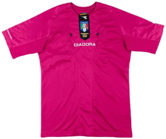 2009-10 ITALY FIGC Diadora Referee S/S Shirt - 8/10 - (S)