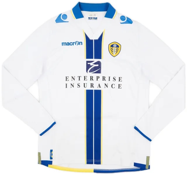 Macron 2013-14 Leeds United Home L/S Shirt - 8/10 - (XL)