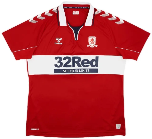 Hummel 2020-21 Middlesbrough Home Shirt - 9/10 - (XXL)