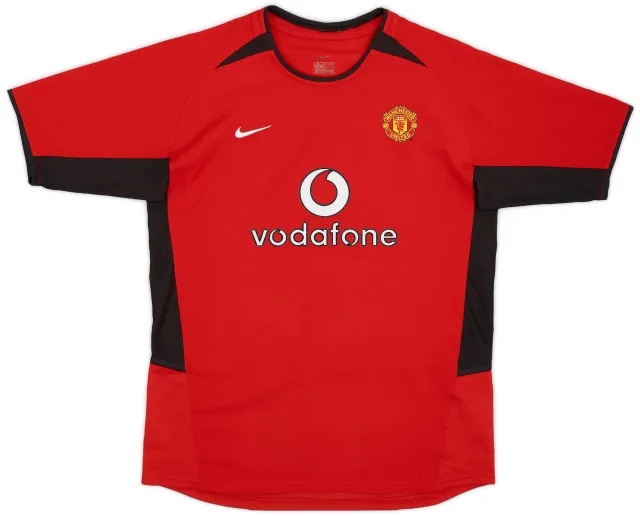 Nike 2002-04 Manchester United Home Shirt - 8/10 - (XL.Boys)