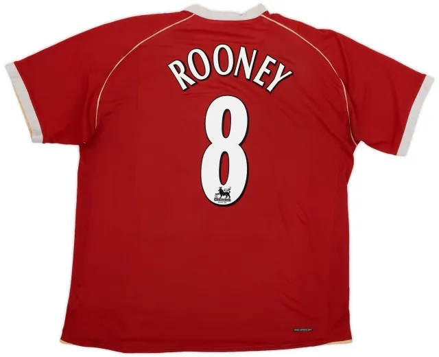 Nike 2006-07 Manchester United Home Shirt Rooney #8 - 4/10 - (XL)