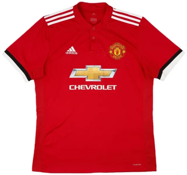 adidas 2017-18 Manchester United Home Shirt - 5/10 - (L)