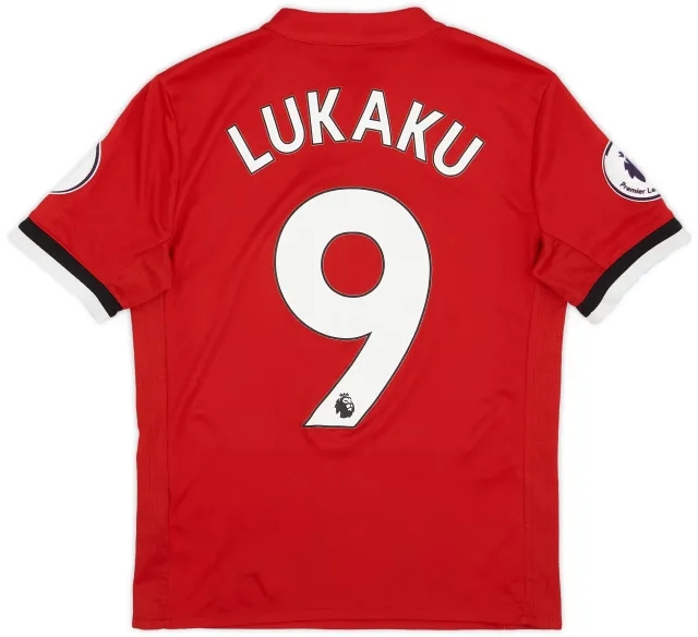 adidas 2017-18 Manchester United Home Shirt Lukaku #9 - 8/10 - (M.Boys)