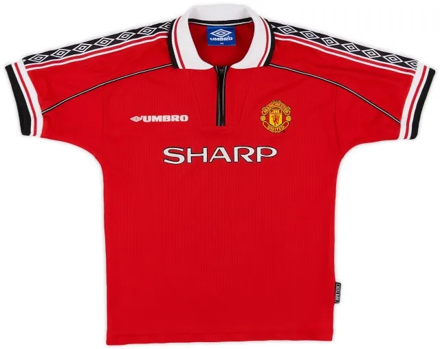 Umbro 1998-00 Manchester United Home Shirt - 8/10 - (M.Boys)