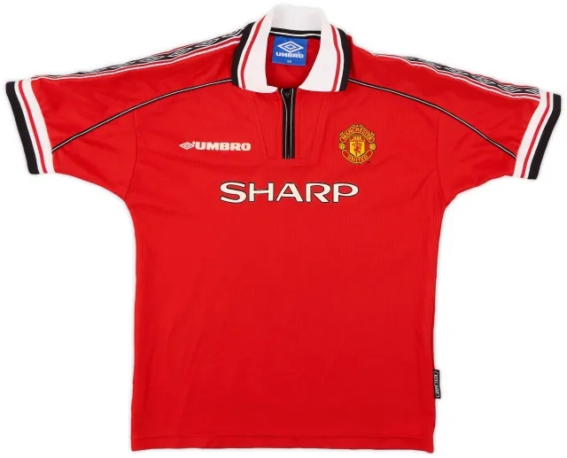 Umbro 1998-00 Manchester United Home Shirt - 8/10 - (L.Boys)