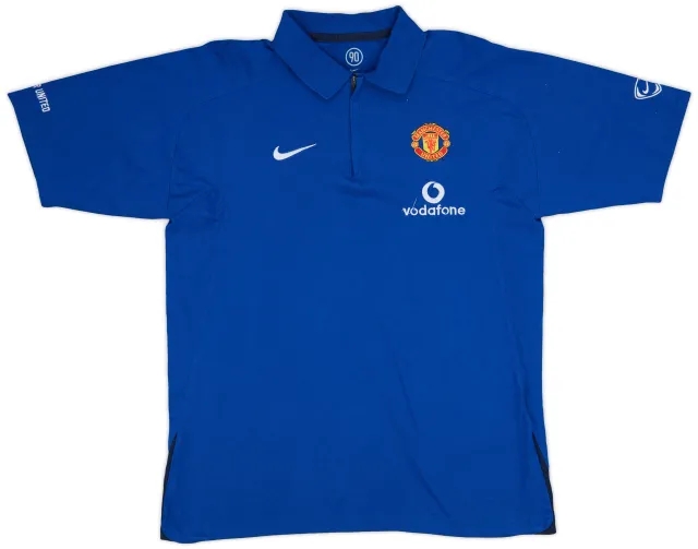 2005-06 Manchester United Nike 1/4 Zip Polo Shirt - 9/10 - (L)