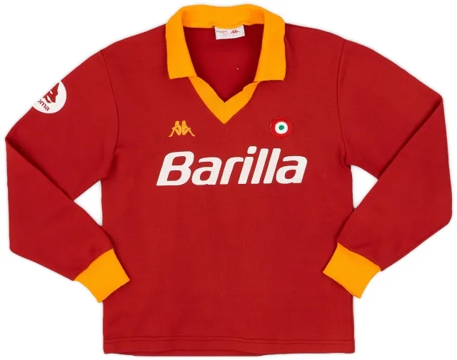 Kappa 1984-85 Roma Home L/S Shirt - 8/10 - (L)