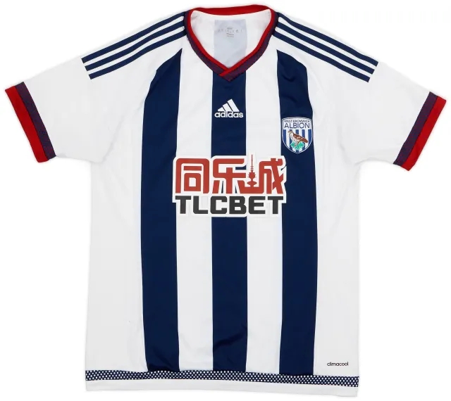 adidas 2015-16 West Brom Home Shirt - 8/10 - (M)