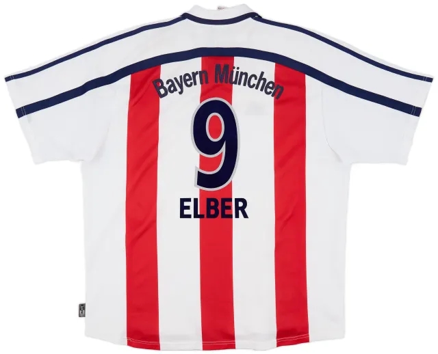 adidas 2000-01 Bayern Munich Away Shirt Elber #9 - 8/10 - (XXL)