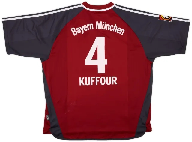 adidas 2001-02 Bayern Munich Home Shirt Kuffour #4 - 8/10 - (XXL)