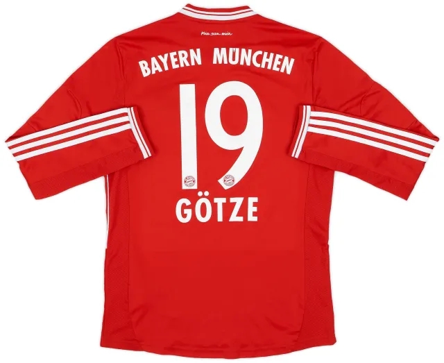 adidas 2013-14 Bayern Munich Home L/S Shirt Gotze #19 - 6/10 - (M)