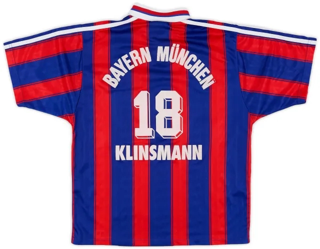 adidas 1995-97 Bayern Munich Home Shirt Klinsmann #18 - 7/10 - (S)