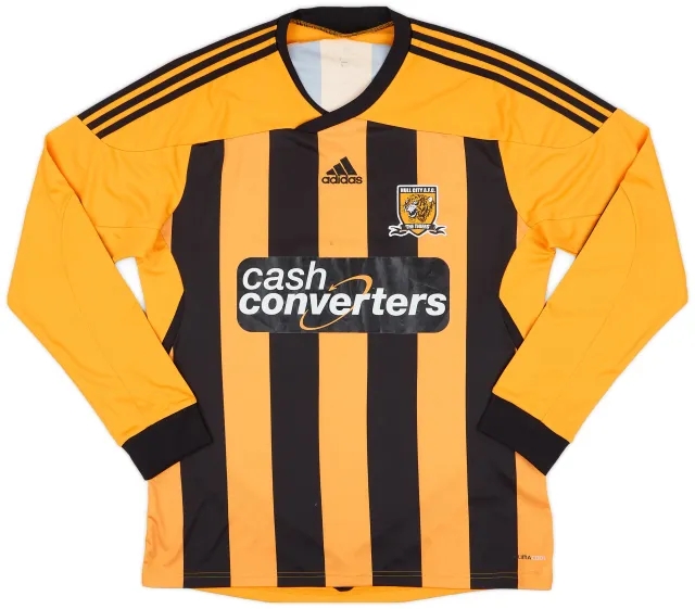 adidas 2011-12 Hull City Home L/S Shirt - 6/10 - (L)