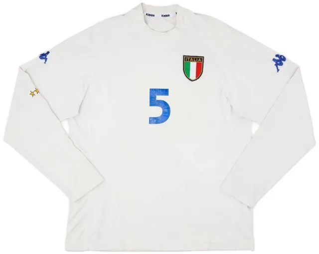 Kappa 2000-01 Italy Away L/S Shirt #5 - 5/10 - (L)