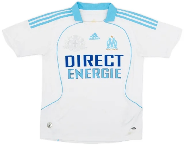 adidas 2008-09 Olympique Marseille Home Shirt - 5/10 - (L.Boys)