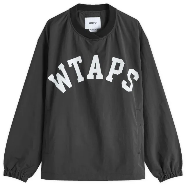 WTAPS Men's 03 Logo Applique Pullover Track Top Black