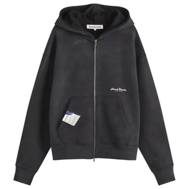 END. x About:Blank 'Laundromat' Zip Hoodie Sun Bleached Black