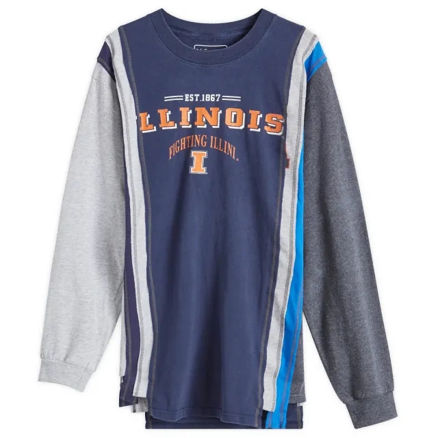 Needles Men's 7 Cuts Long Sleeve College T-Shirt Assorted