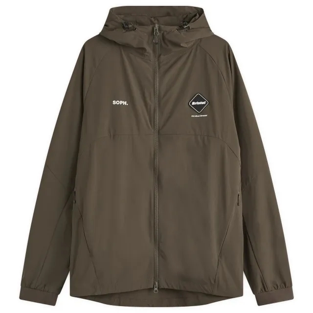 F.C. Real Bristol Men's 4Way Stretch Ventilation Anthem Jacket Khaki