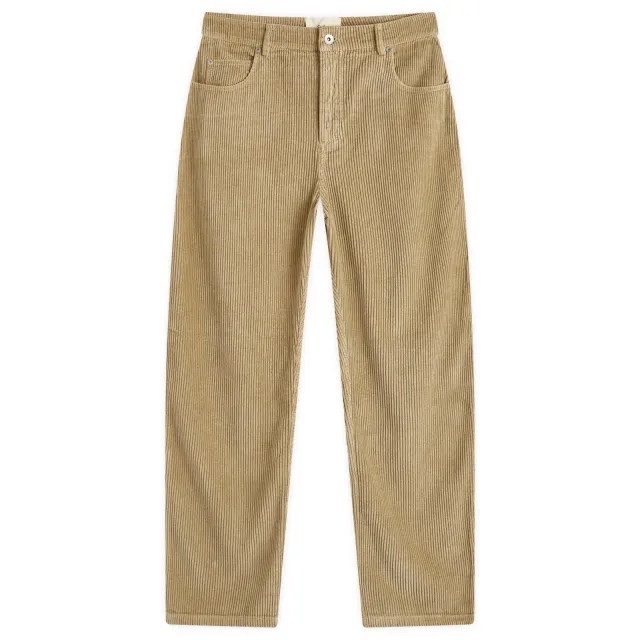 Folk Men's Barrel Leg Pants Stone Heavy Cord
