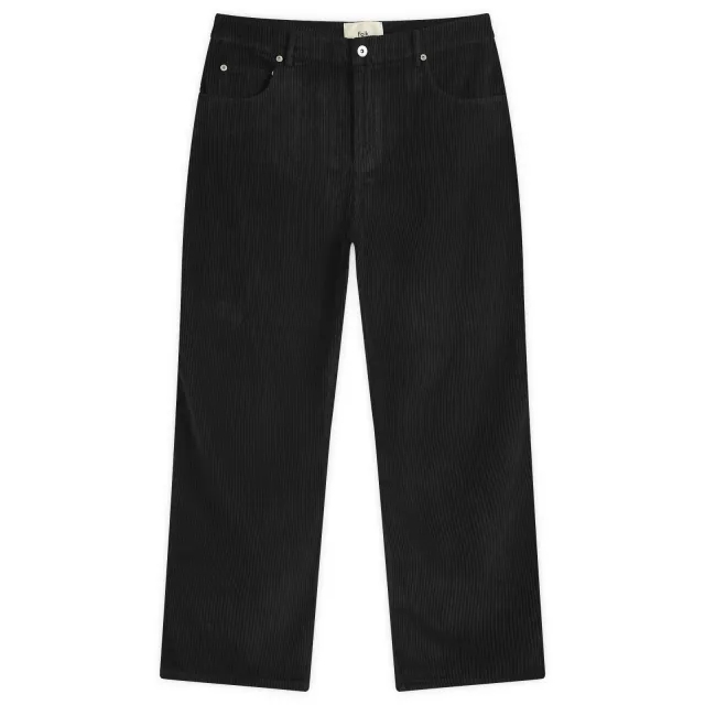 Folk Men's Barrel Leg Pants Black Heavy Cord
