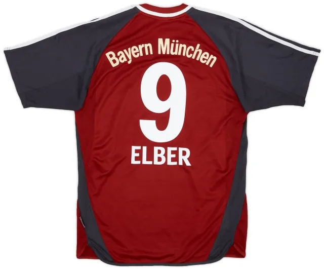 adidas 2001-02 Bayern Munich Home Shirt Elber #9 - 4/10 - (S)