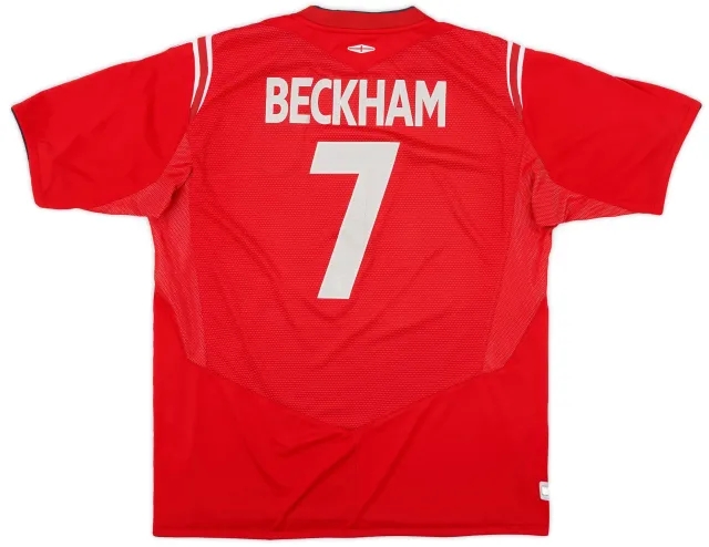 Umbro 2004-06 England Away Shirt Beckham #7 - 7/10 - (XL)