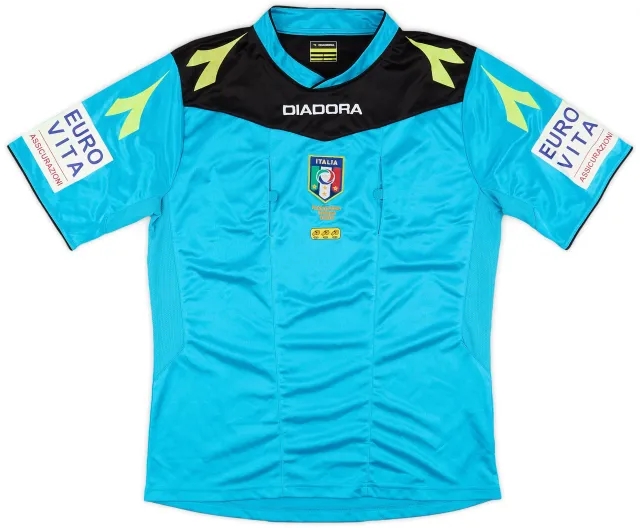 2014-15 Italy FIGC Diadora Referee Shirt - 6/10 - (M)