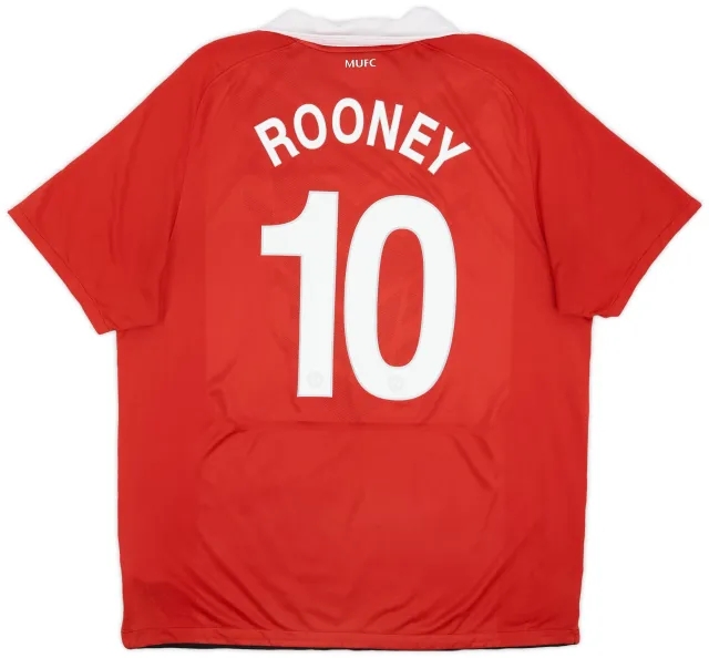 Nike 2010-11 Manchester United Home Shirt Rooney #10 - 7/10 - (XL)