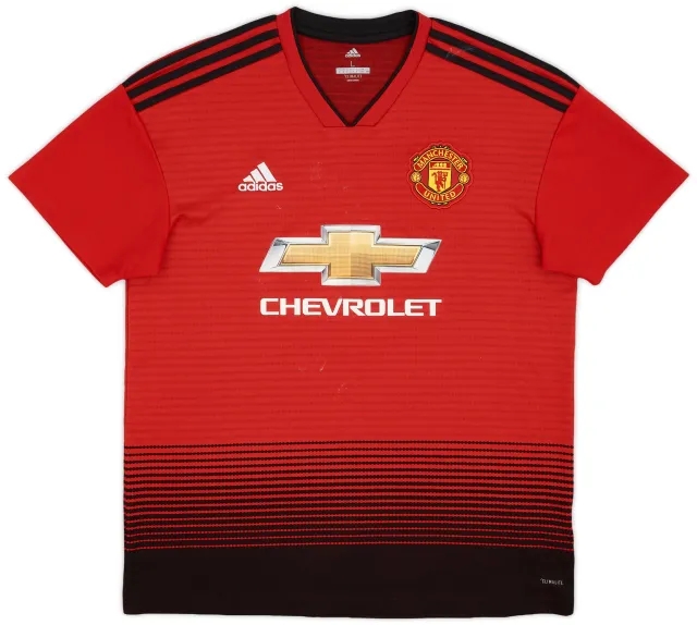 adidas 2018-19 Manchester United Home Shirt - 6/10 - (L)