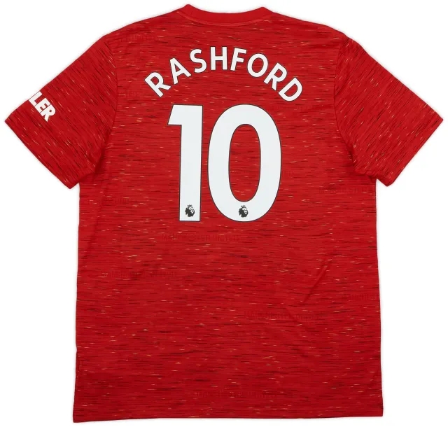 adidas 2020-21 Manchester United Home Shirt Rashford #10 - 9/10 - (XL)