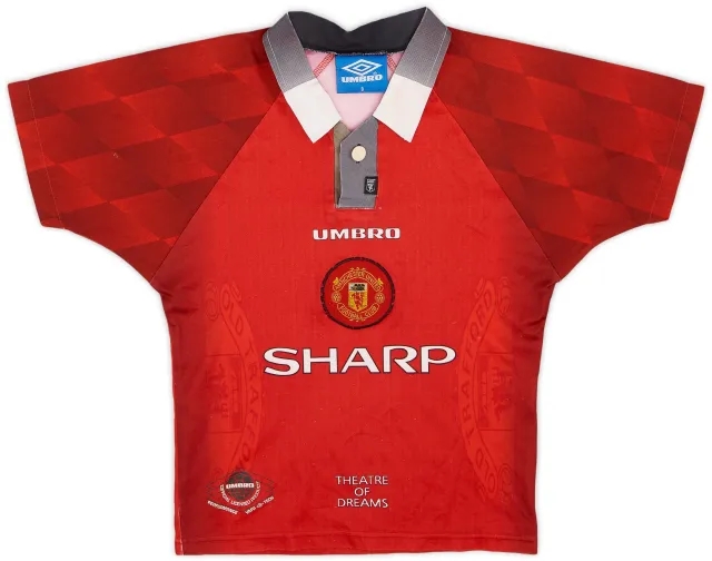 Umbro 1996-98 Manchester United Home Shirt - 6/10 - (XS.Boys)
