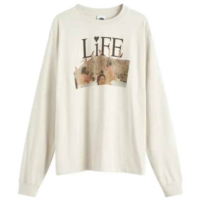 Good Morning Tapes Men's Life Long Sleeve T-Shirt Natural