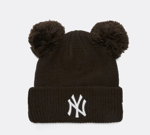 New Era Double Pom Unisex Caps - Black