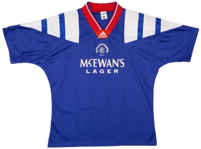 adidas 1992-94 Rangers Home Shirt - 9/10 - (L/XL)
