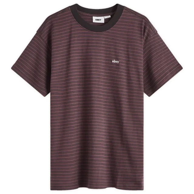 Obey Men's Relocated Stripe T-Shirt Black Multi