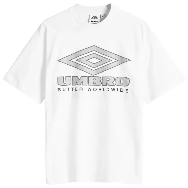Butter Goods Men's x Umbro Diamond Logo T-Shirt White