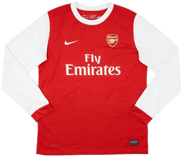 Nike 2010-11 Arsenal Home L/S Shirt - 6/10 - (XL.Boys)