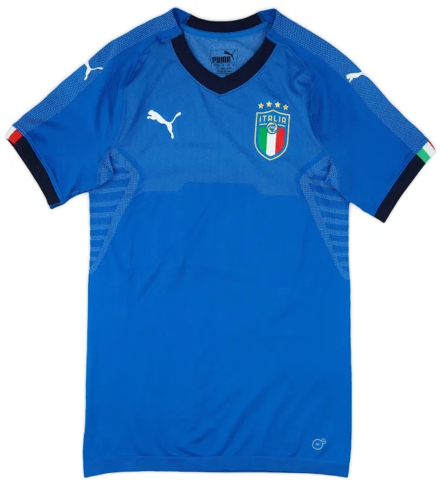 Puma 2018-19 Italy Authentic Home Shirt - 8/10 - (L)