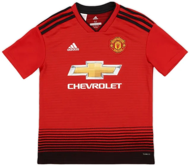 adidas 2018-19 Manchester United Home Shirt - 8/10 - (M.Boys)