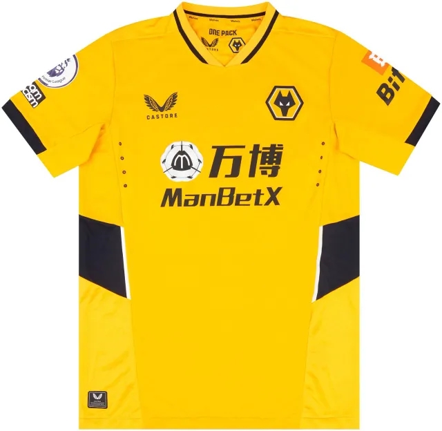 Castore 2021-22 Wolves Match Issue Home Shirt Marcal #5