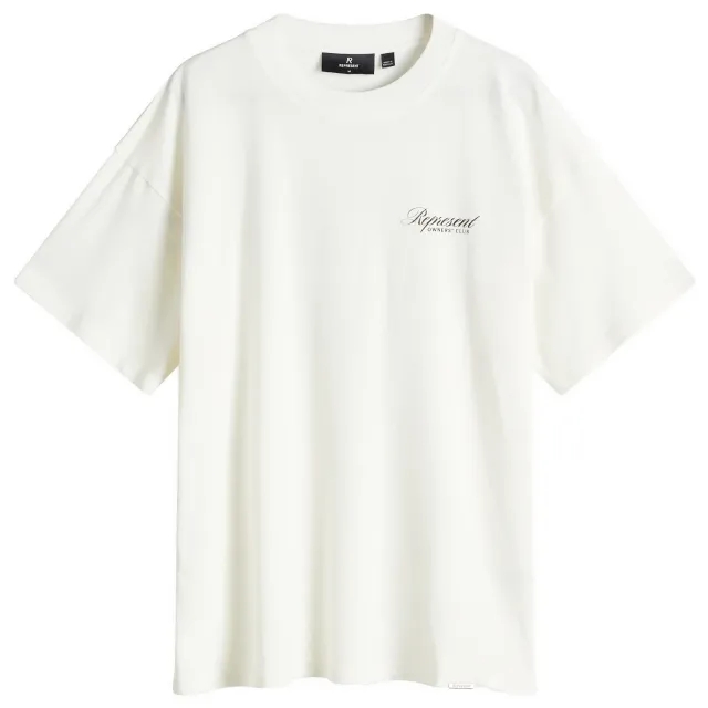 Represent Men's Owners Club Script T-Shirt Flat White