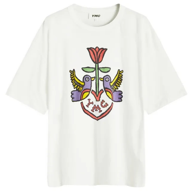 YMC Men's Tattoo Triple T-Shirt Off White