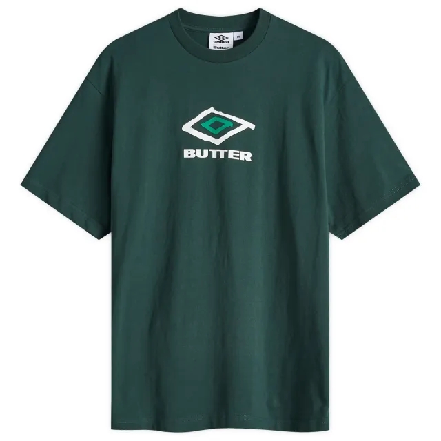 Butter Goods Men's x Umbro Ball T-Shirt Dark Forest
