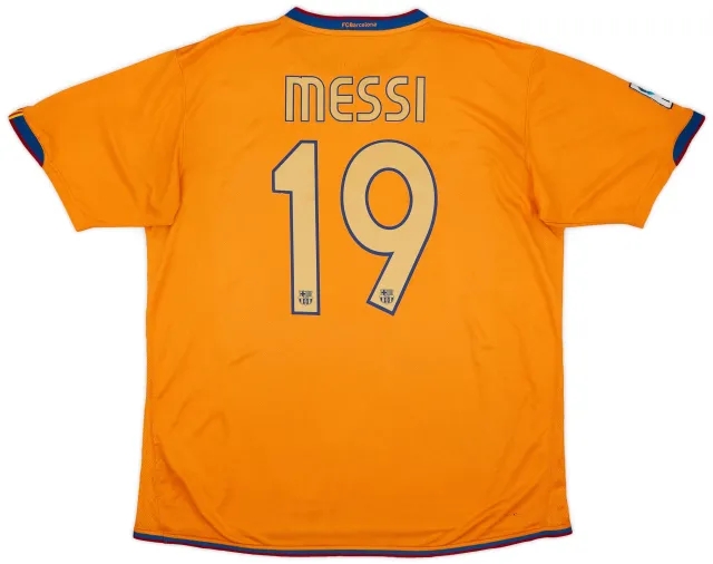 Nike 2006-08 Barcelona Away Shirt Messi #19 - 6/10 - (XL)