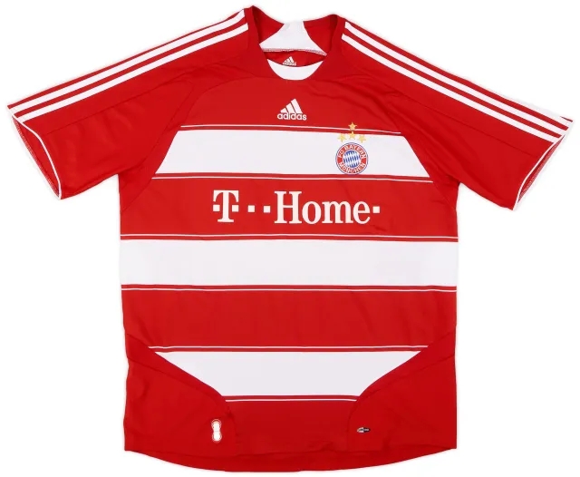 adidas 2007-08 Bayern Munich Home Shirt - 9/10 - (XL)