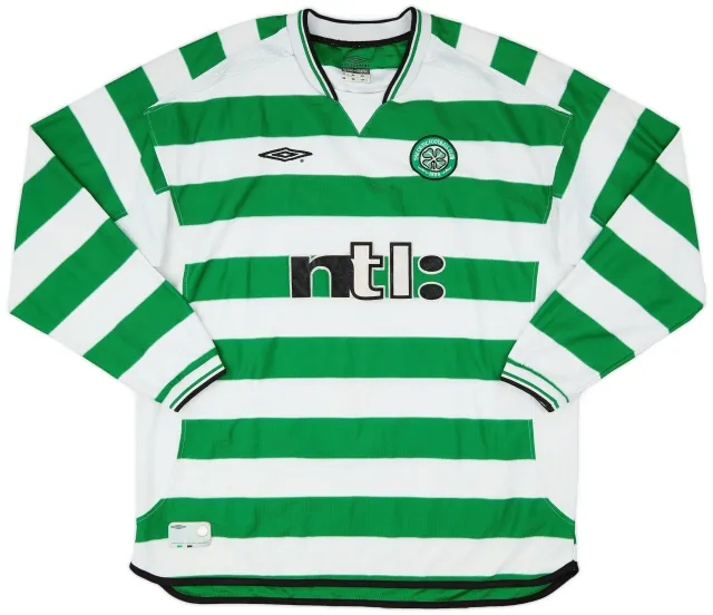 Umbro 2001-03 Celtic Home L/S Shirt - 5/10 - (S)
