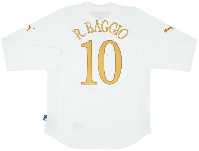Puma 2004-06 Italy Away L/S Shirt Baggio #10 - 8/10 - (XL)