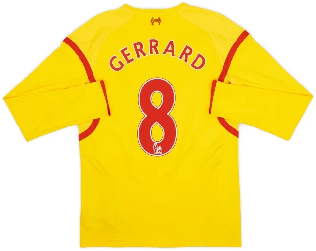 2014-15 Liverpool Away L/S Shirt Gerrard #8 - 8/10 - (S)