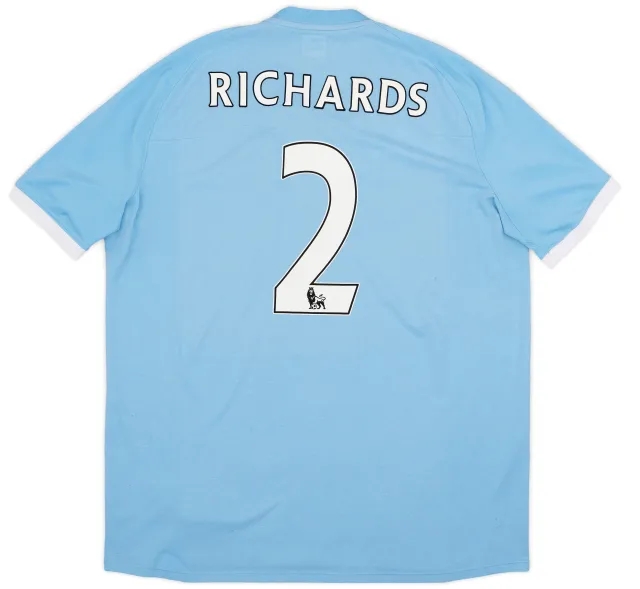 Umbro 2010-11 Manchester City Home Shirt Richards #2 - 8/10 - (XXL)